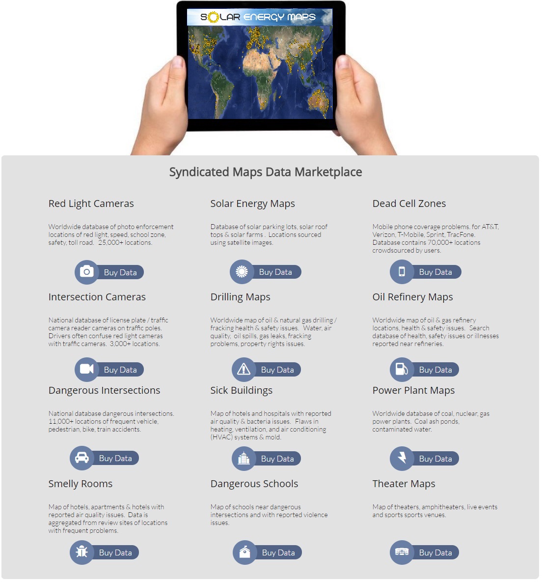 Solar Energy Maps Syndicated Maps Data Marketplace