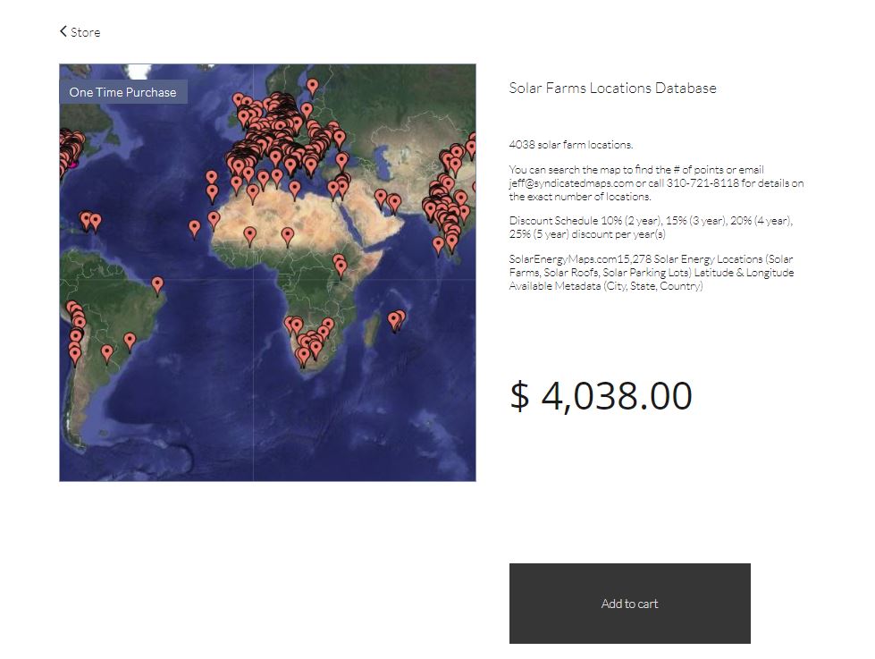 Solar Energy Maps Syndicated Maps Data Marketplace